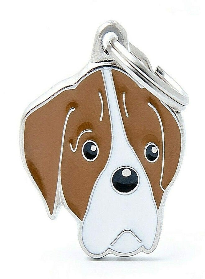 BBEART Pet Pendant, Dog Metal Pendant Key-Ring Puppy ID Tags Key Chain Keychains Birthday (Boxer Yellow) - Image 1